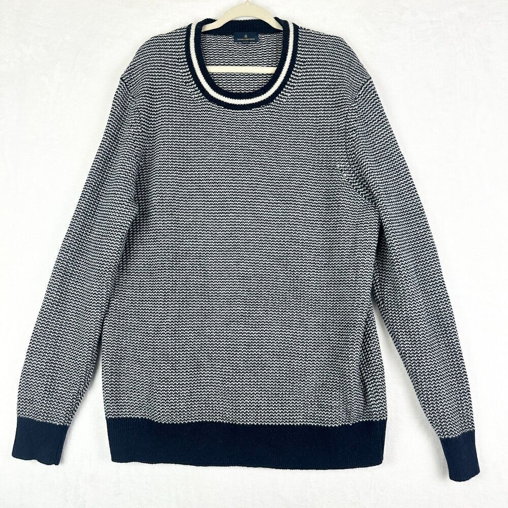 Brooks Brothers Merino Wool Birdseye Sweater Size XXL Fisherman Preppy Classic